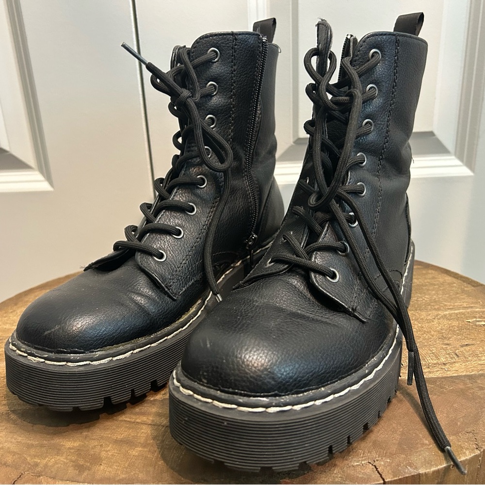Sincerely Jules Black Combat Boots